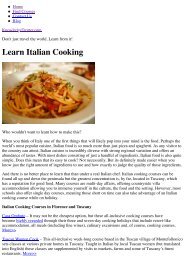 KnowledgeTrotter.com Learn Italian cooking in Italy, Italian Cooking Courses in Florence and Tuscany