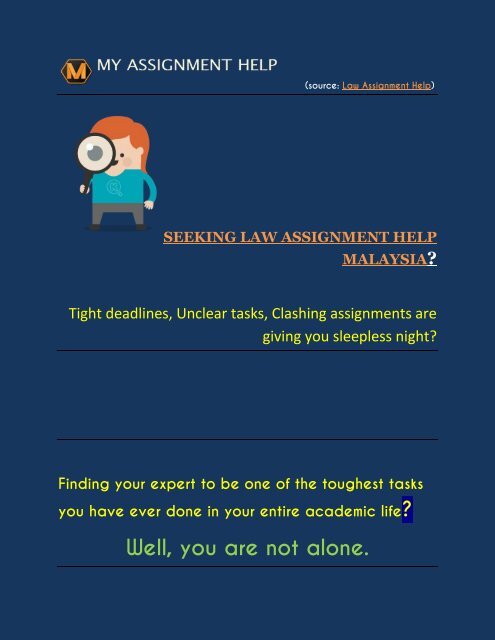 is assignment help legal in malaysia