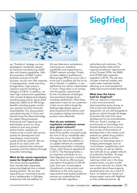 Speciality Chemicals Magazine October_November 2018