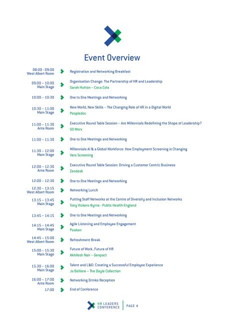 HR Leaders Conference November 2018 Itinerary