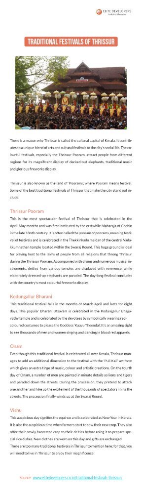 Traditional Festivals of Thrissur