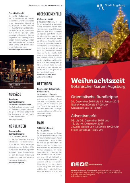 SchlossMagazin Bayerisch-Schwaben November 2018