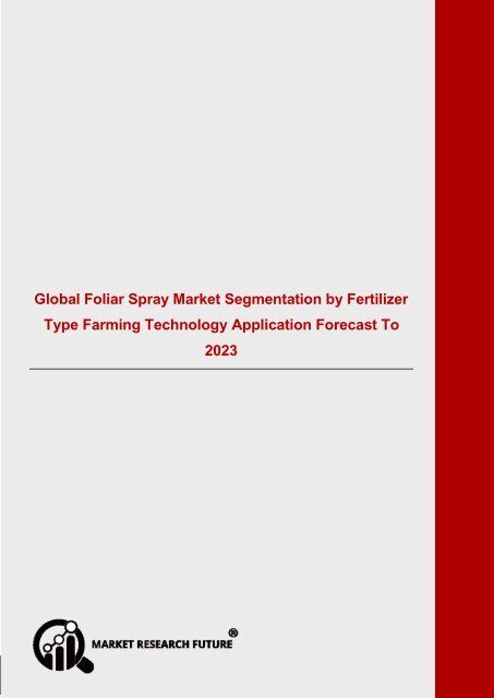 Foliar Spray Market