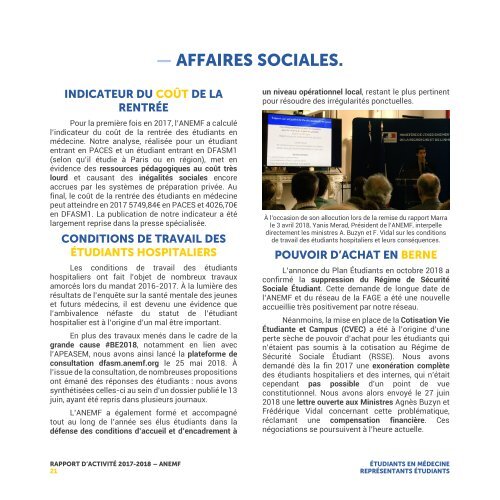 Rapport d'activité - ANEMF - 2017-2018