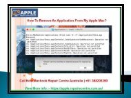 How To Remove An Application From My Apple Mac