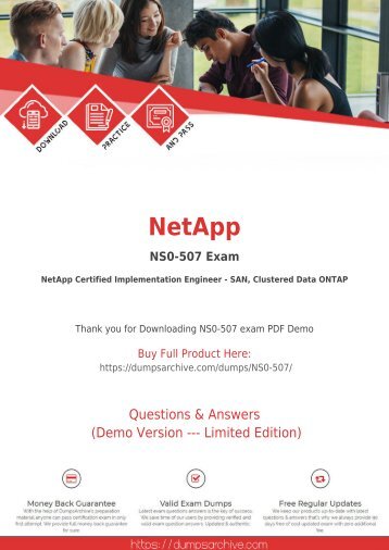 [Latest] NetApp NS0-507 Dumps PDF By DumpsArchive Latest NS0-507 Questions