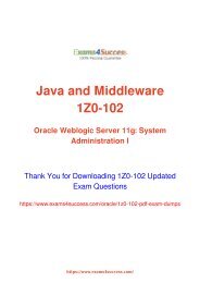 Oracle 1Z0-102 Exam Dumps [2018 NOV] - 100% Valid Questions