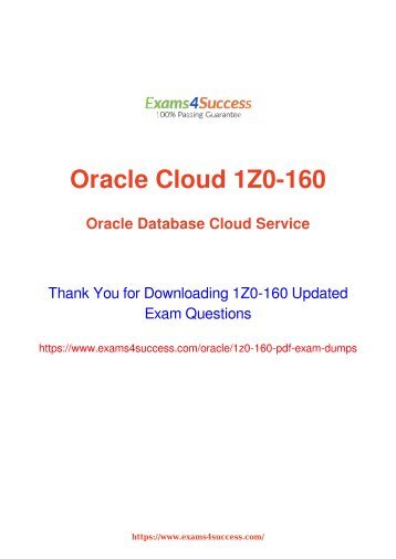 Oracle 1Z0-160 Exam Dumps [2018 NOV] - 100% Valid Questions