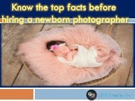 Know the top facts before hiring a newborn photographer