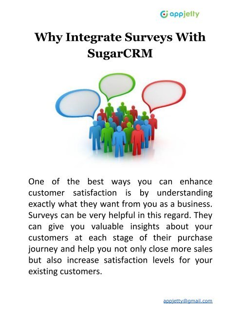 Why Integrate Surveys With SugarCRM