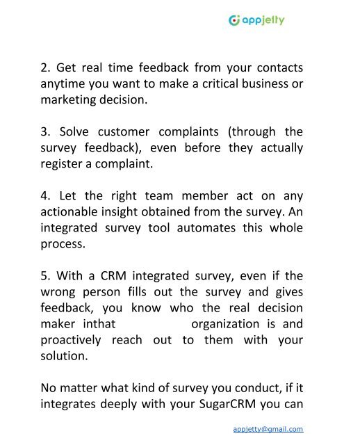 Why Integrate Surveys With SugarCRM