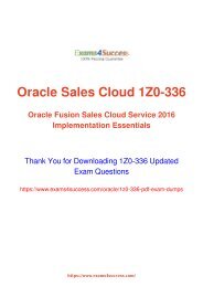 Oracle 1z0-336 Exam Dumps [2018 NOV] - 100% Valid Questions