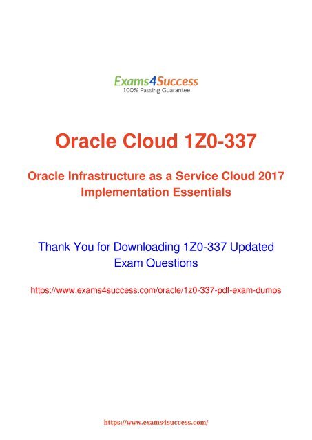 Oracle 1Z0-337 Exam Dumps [2018 NOV] - 100% Valid Questions