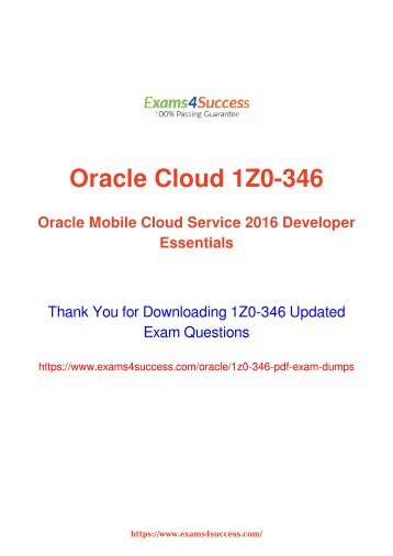 Oracle 1Z0-346 Exam Dumps [2018 NOV] - 100% Valid Questions