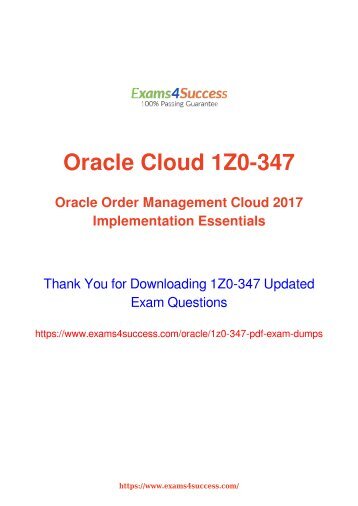 Oracle 1Z0-347 Exam Dumps [2018 NOV] - 100% Valid Questions