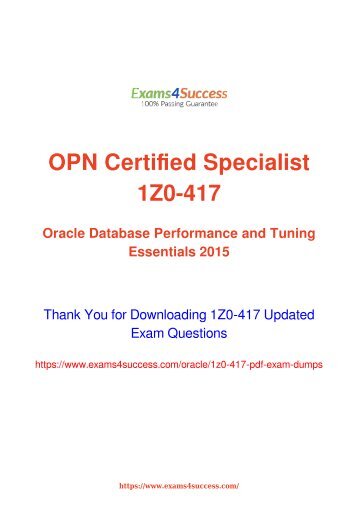 Oracle 1Z0-417 Exam Dumps [2018 NOV] - 100% Valid Questions