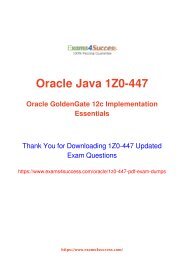 Oracle 1Z0-447 Exam Dumps [2018 NOV] - 100% Valid Questions