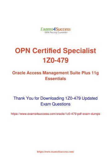Oracle 1z0-479 Exam Dumps [2018 NOV] - 100% Valid Questions