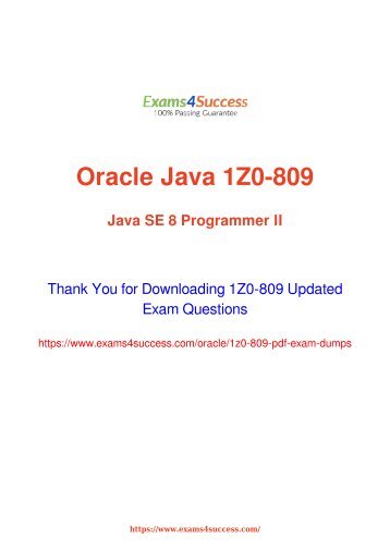 Oracle 1Z0-809 Exam Dumps [2018 NOV] - 100% Valid Questions