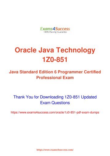 Oracle 1Z0-851 Exam Dumps [2018 NOV] - 100% Valid Questions