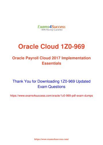 Oracle 1Z0-969 Exam Dumps [2018 NOV] - 100% Valid Questions