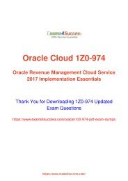 Oracle 1Z0-974 Exam Dumps [2018 NOV] - 100% Valid Questions