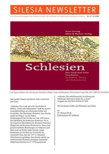 SILESIA NEWSLETTER - Schlesisches Museum zu Görlitz