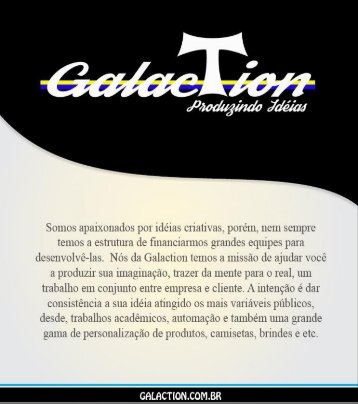 Apresentação Galaction Produzindo Idéias