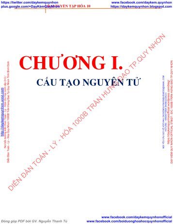 ĐẠI TUYỂN TẬP HÓA 10 SIÊU PHẨM 2019 PUBLISHED BY DẠY KÈM QUY NHƠN OFFICIAL