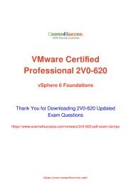 VMware 2V0-620 Exam Dumps [2018 NOV] - 100% Valid Questions