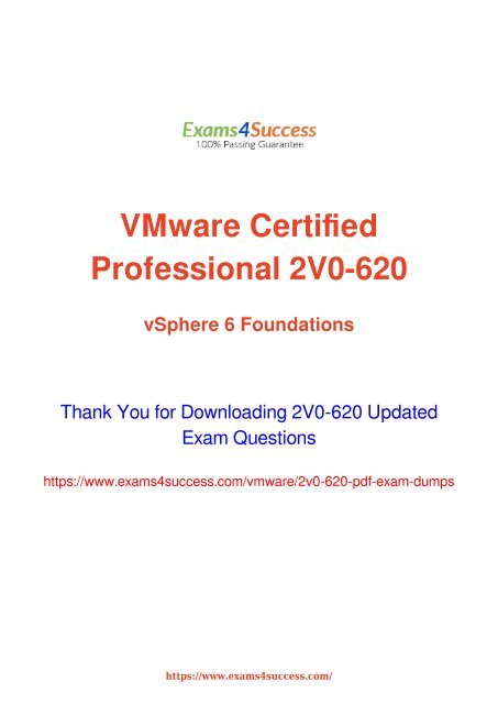 VMware 2V0-620 Exam Dumps [2018 NOV] - 100% Valid Questions
