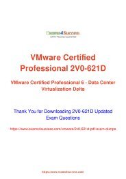 VMware 2V0-621D Exam Dumps [2018 NOV] - 100% Valid Questions