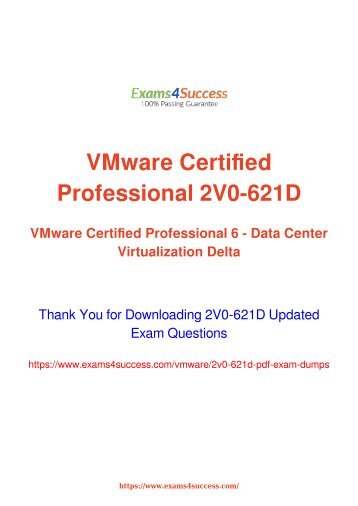 VMware 2V0-621D Exam Dumps [2018 NOV] - 100% Valid Questions