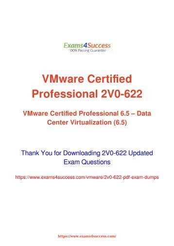 VMware 2V0-622 Exam Dumps [2018 NOV] - 100% Valid Questions