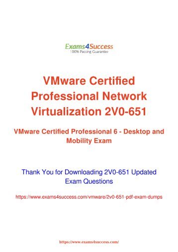 VMware 2V0-651 Exam Dumps [2018 NOV] - 100% Valid Questions