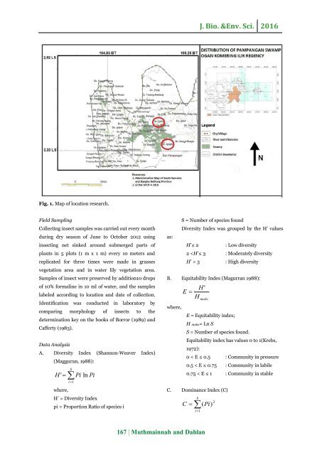 Community structure of aquatic insects in pampangan swamp, south sumatra, Indonesia