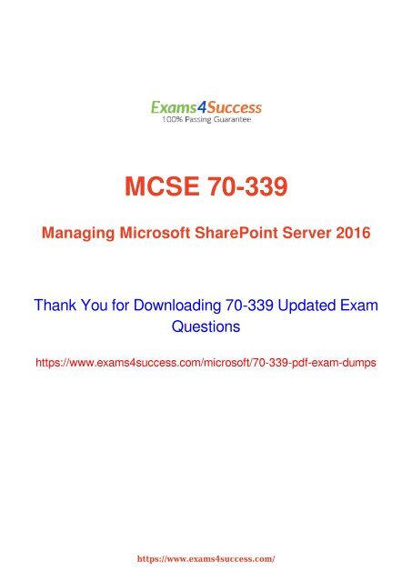 Microsoft 70-339 Exam Dumps [2018 NOV] - 100% Valid Questions