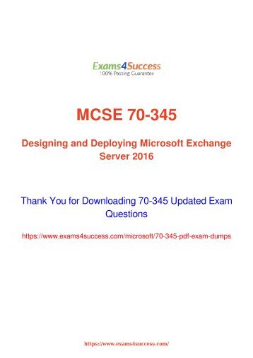 Microsoft 70-345 Exam Dumps [2018 NOV] - 100% Valid Questions