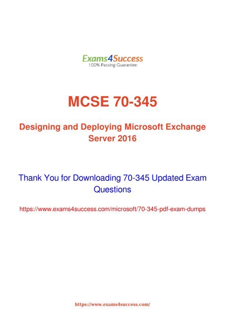 Microsoft 70-345 Exam Dumps [2018 NOV] - 100% Valid Questions