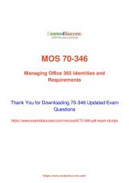 Microsoft 70-346 Exam Dumps [2018 NOV] - 100% Valid Questions