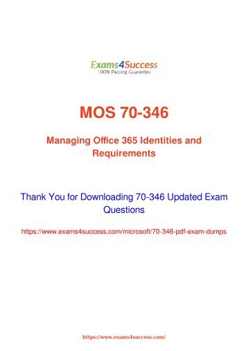 Microsoft 70-346 Exam Dumps [2018 NOV] - 100% Valid Questions