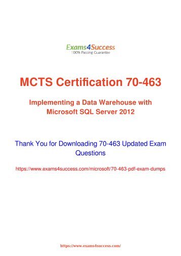 Microsoft 70-463 Exam Dumps [2018 NOV] - 100% Valid Questions