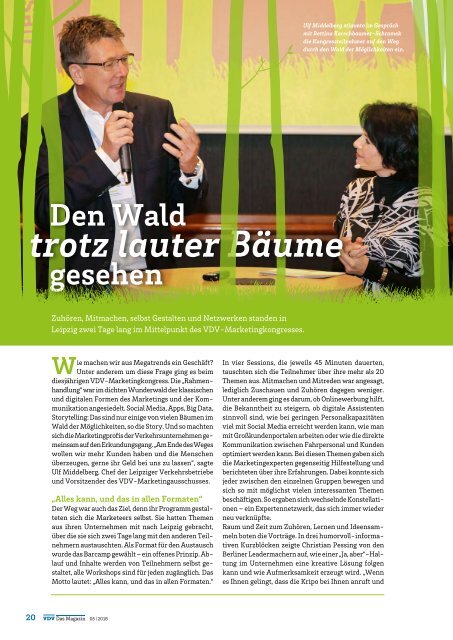 VDV Das Magazin Ausgabe November 2018