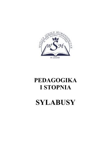 SYLABUS - Wyższa Szkoła Humanistyczna im. Króla Stanisława