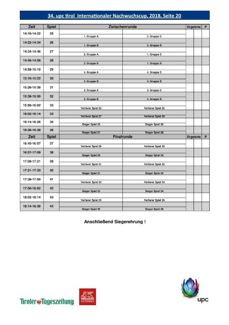 34. UPC Tirol Cup 2018