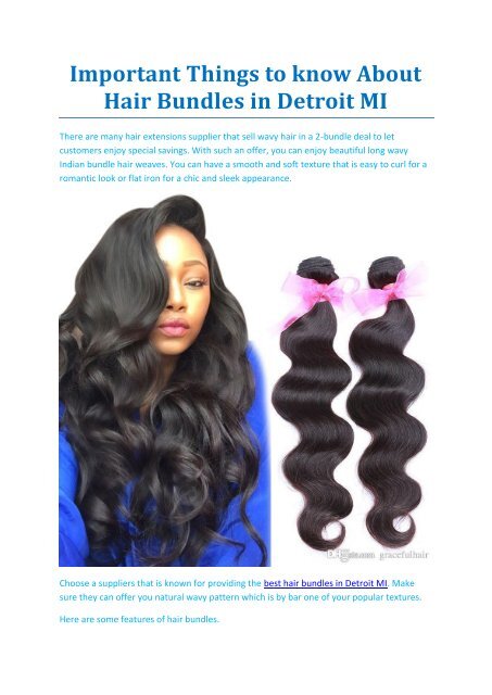 Important Things To Know About Hair Bundles In Detroit Mi
