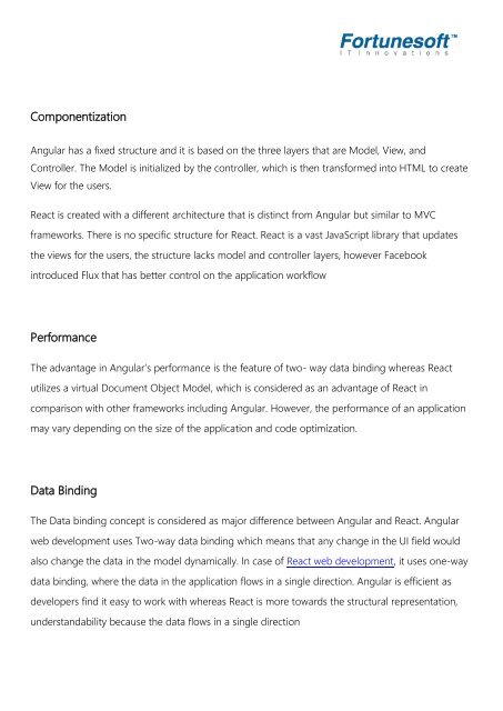 Angular Vs React - Comparision between the Two