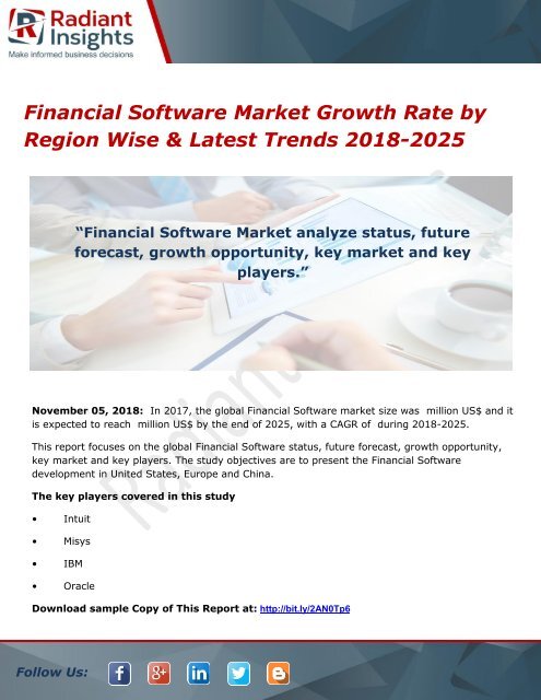 Financial Software Market Growth Rate by Region Wise & Latest Trends 2018-2025