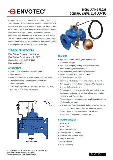 Modulating Float Control Valve E5100-10