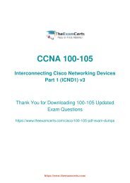 Cisco 100-105 Dumps Questions - Pass 100-105 Associative Exam